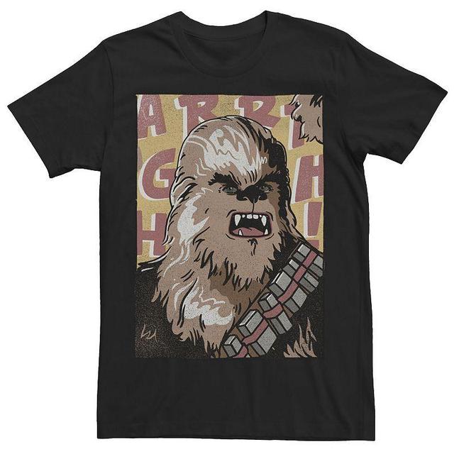 Mens Star Wars Chewbacca Comic Book Character Portrait Tee Product Image