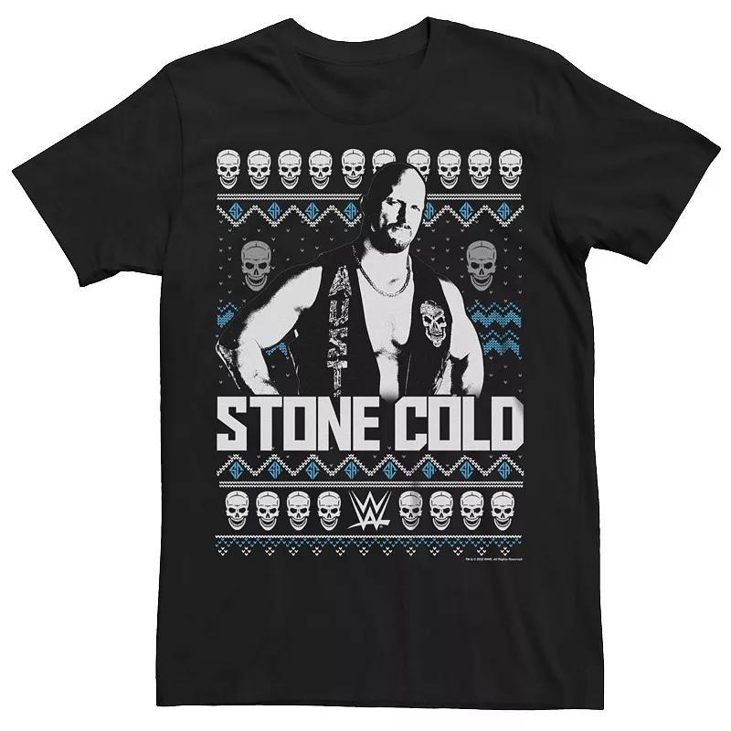 Mens WWE Stone Cold Christmas Sweater Graphic Tee Product Image