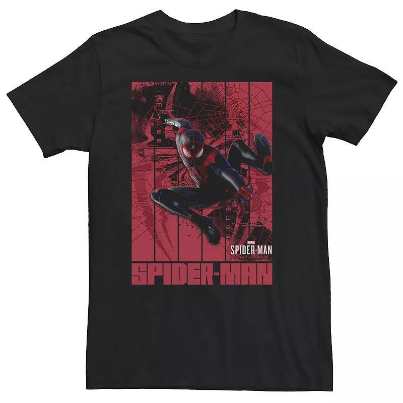 Big & Tall Marvel Spider-Man: Miles Morales Panels Tee, Mens Product Image