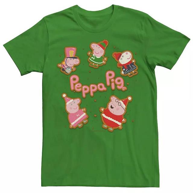 Mens Peppa Pig Tv Up Holidays Family Gingerbread George Tee Product Image