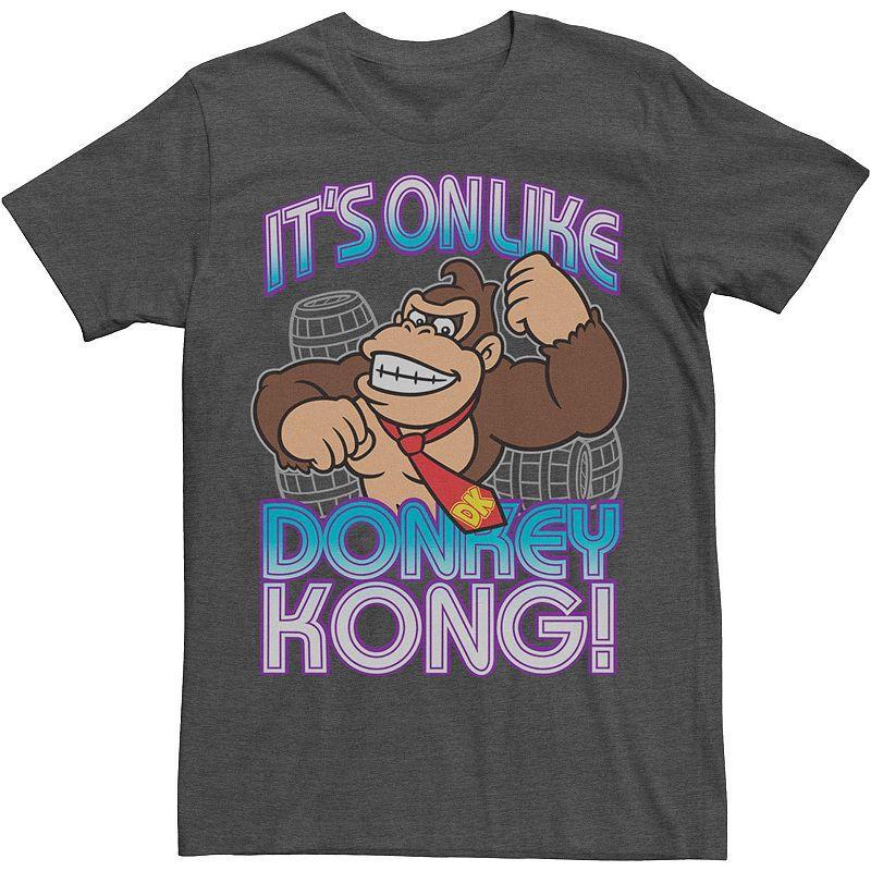 Big & Tall Nintendo Donkey Kong Its On Tee, Mens Grey Heather Product Image