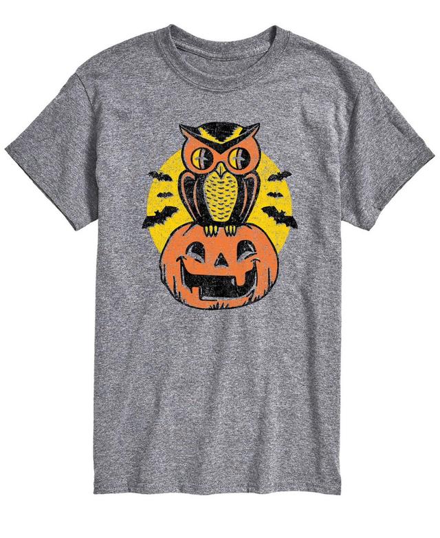 Airwaves Mens Owl Pumpkin Classic Fit T-shirt Product Image