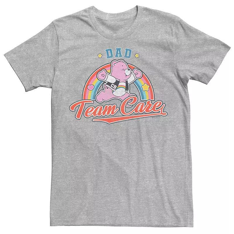 Mens Care Bears Dad Team Graphic Tee Athletic Grey Product Image