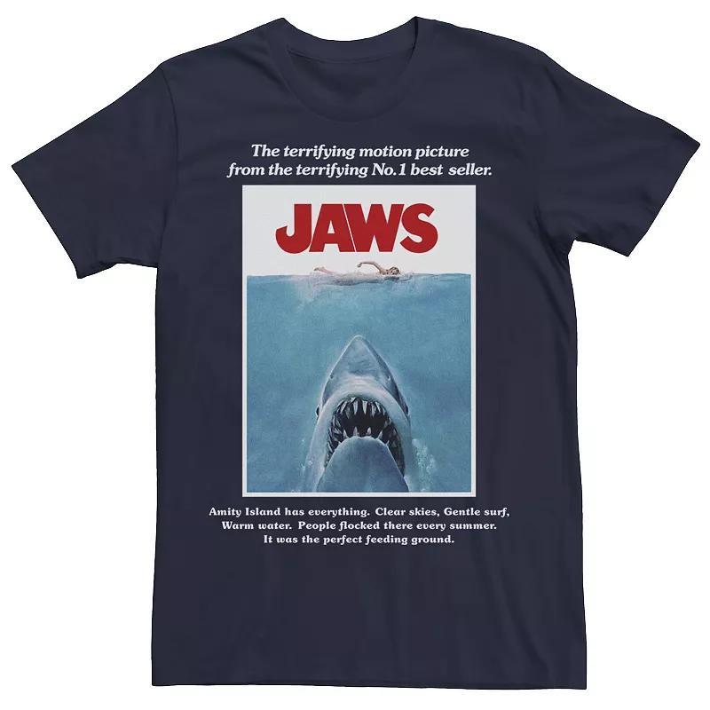 Mens Jaws Movie Poster Tee Blue Product Image