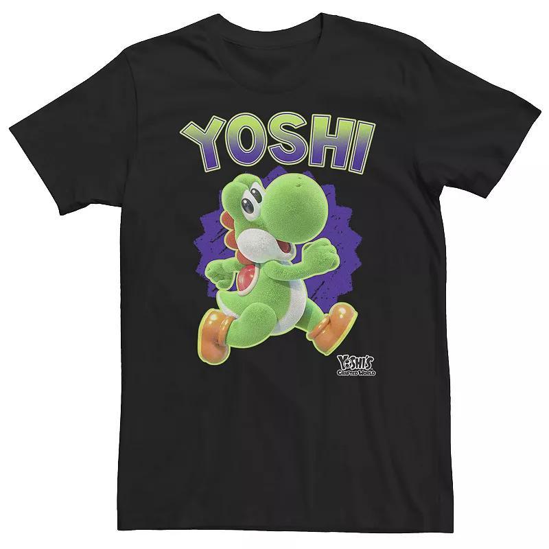 Big & Tall Nintendo Yoshis Crafted World Side Run Cute Portrait Tee, Mens Product Image