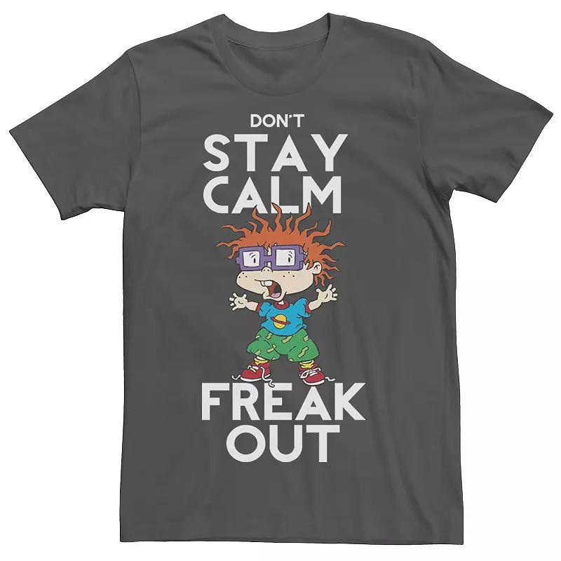 Mens Nickelodeon Rugrats Chuckie Dont Stay Calm Freak Out Graphic Tee Black Product Image