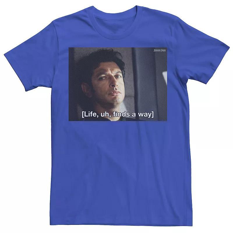 Mens Jurassic Park Life Finds A Way Goldblum Jeff Stare Tee Grey Product Image