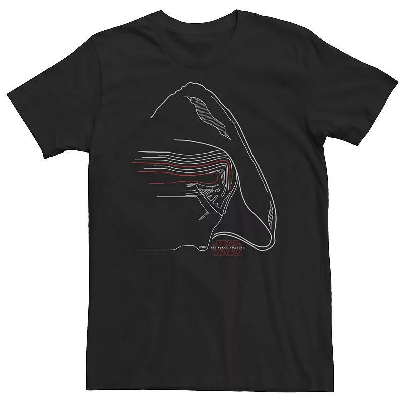 Big & Tall Star Wars Kylo Big Face Line Art Tee, Mens Product Image