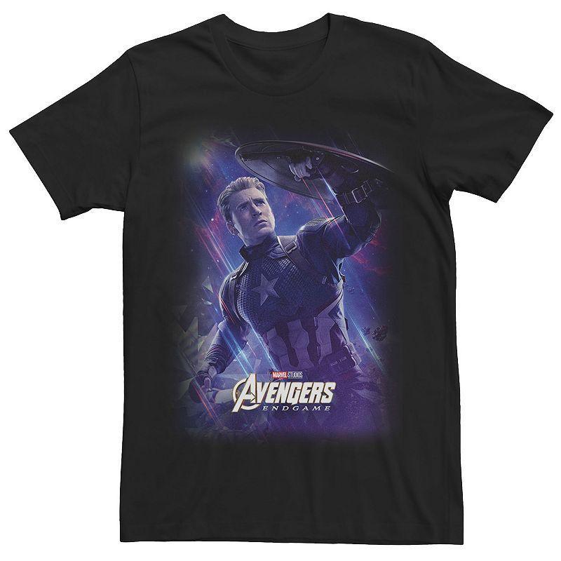 Mens Marvel Avengers Endgame Captain America Galactic Poster Tee Product Image