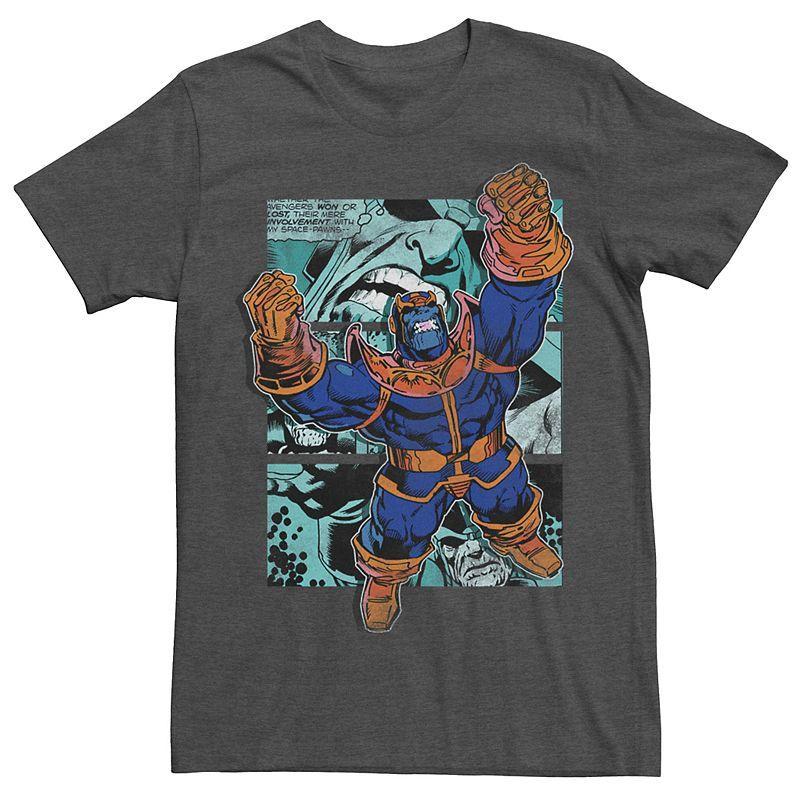 Mens Marvel Thanos Panel Graphic Tee Grey Heather Product Image