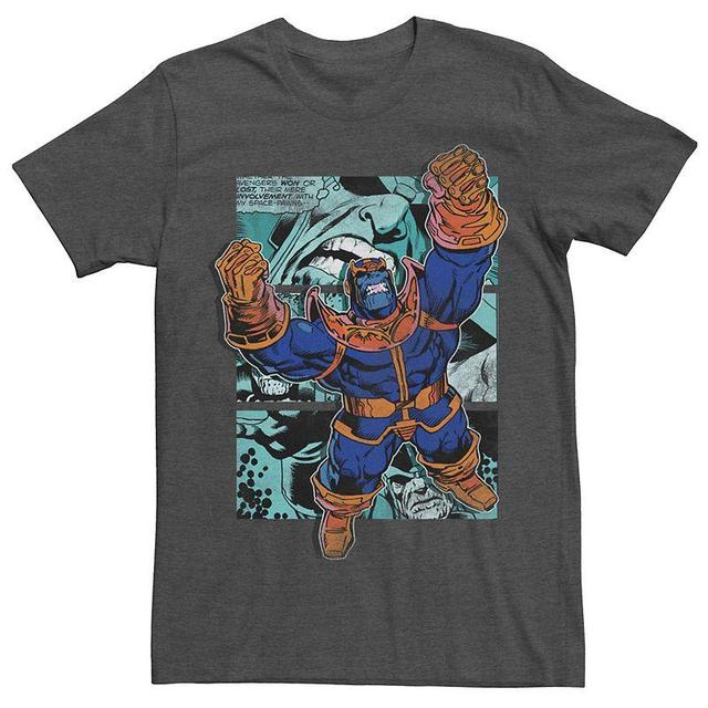 Mens Marvel Thanos Panel Graphic Tee Grey Heather Product Image