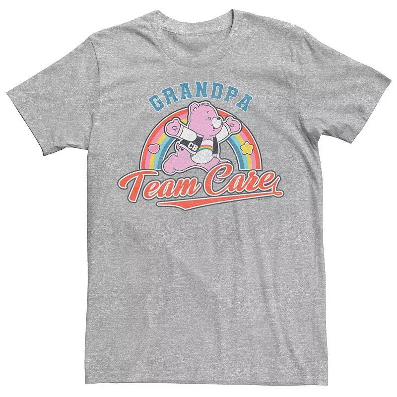 Mens Care Bears Grandpa Team Care Graphic Tee Athletic Grey Product Image