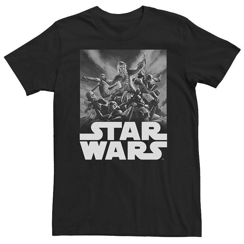 Big & Tall Star Wars And White Chewbacca Poster Tee, Mens Product Image