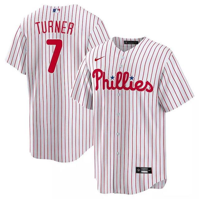 Mens Nike Trea Turner Philadelphia Phillies Home Replica Player Jersey Product Image