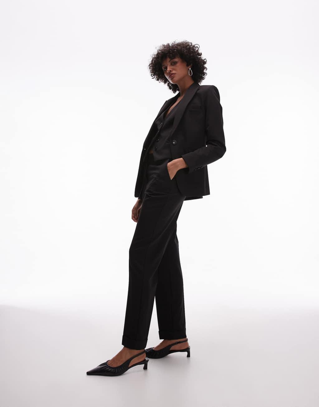 Mango suit blazer in black - part of a set Product Image