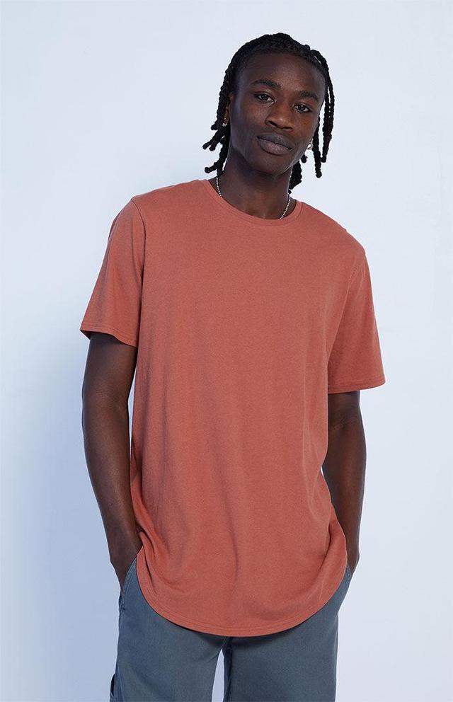 Men's Solid Scalloped T-Shirt - Product Image