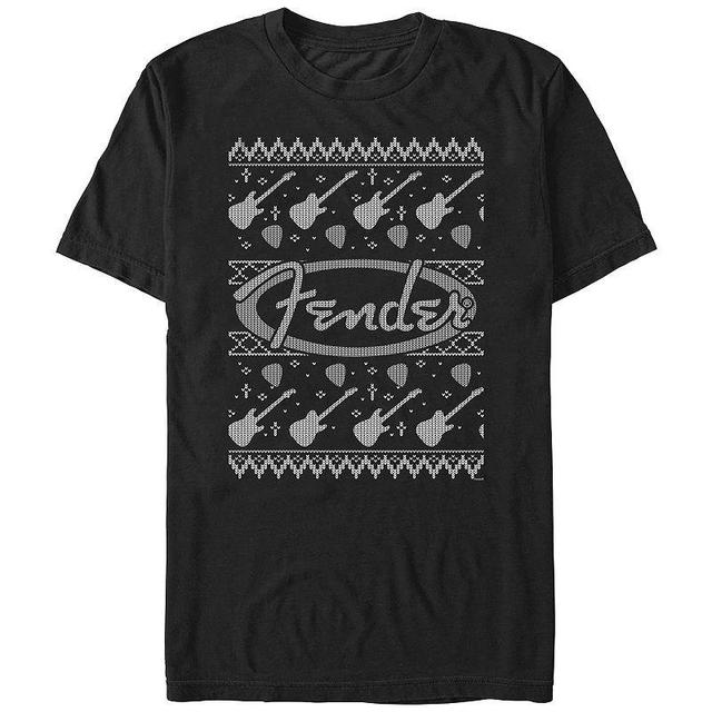 Big & Tall Fender Christmas Sweater Graphic Tee, Mens Product Image