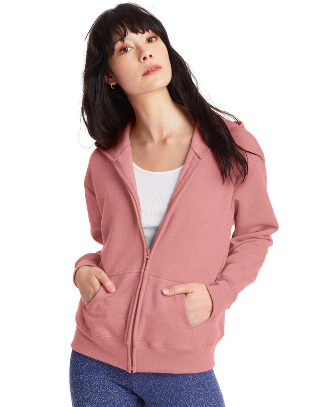 Hanes EcoSmart Womens Fleece Zip Hoodie Slate Heather 2XL Product Image