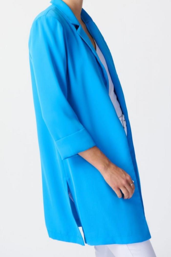 Classic Long Blazer - French Blue Product Image