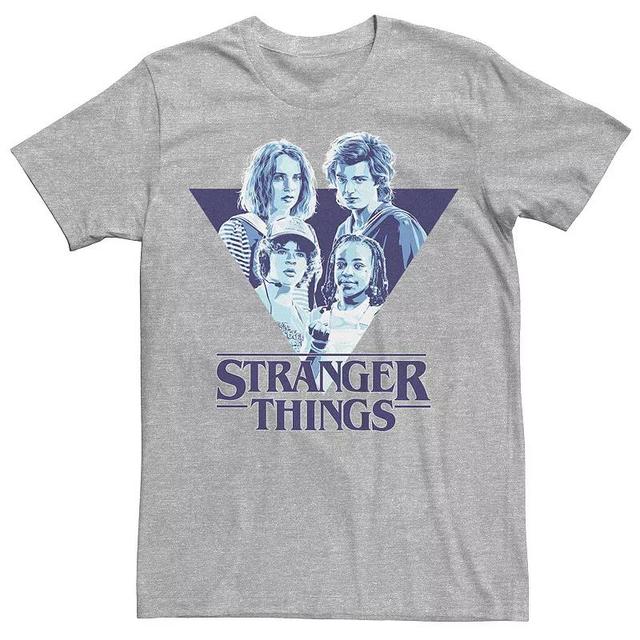 Mens Stranger Things Four Poster Graphic Tee Athletic Grey Product Image