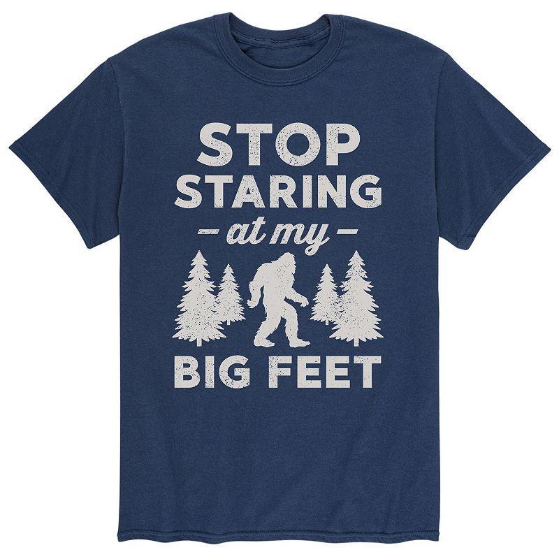 Mens Stop Staring At My Big Feet Tee Product Image