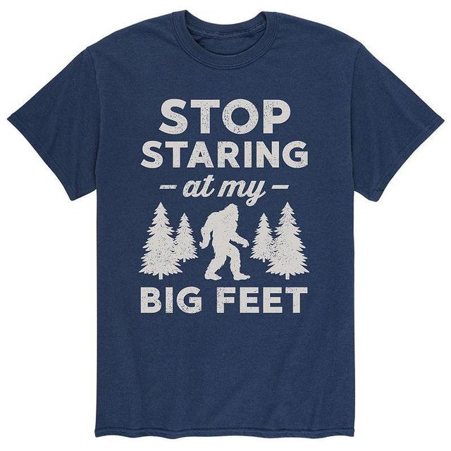 Mens Stop Staring At My Big Feet Tee Product Image