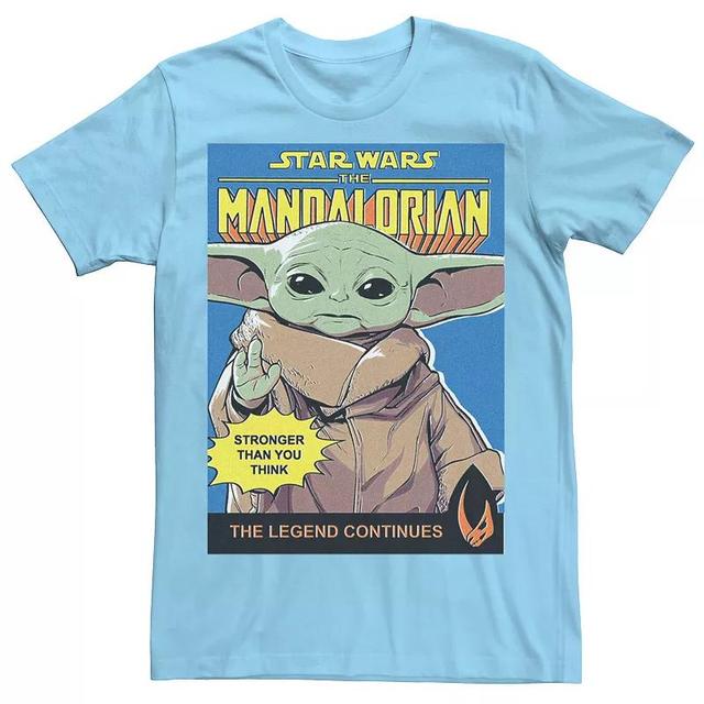 Mens Star Wars The Mandalorioan Grogu The Legend Continues Retro Poster Tee Product Image