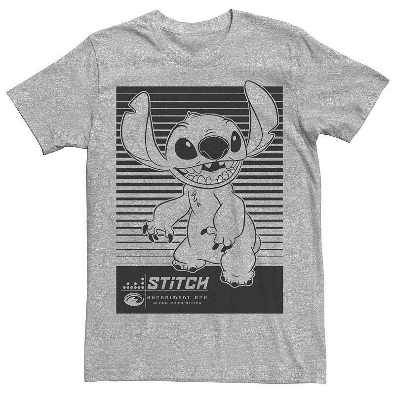 Disneys Lilo & Stitch Mens Experiment 626 Poster Tee Athletic Grey Product Image