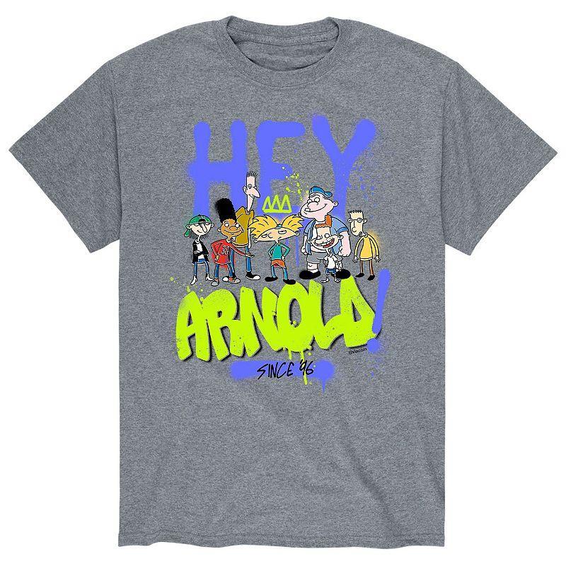 Mens Hey Arnold! Purple Spray Paint Tee Product Image