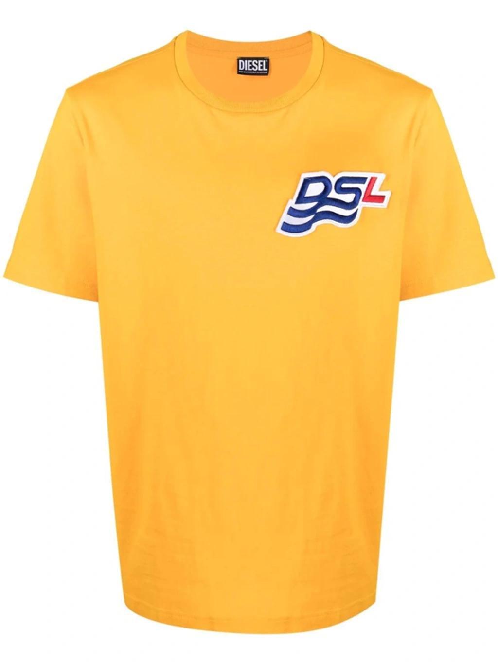 Logo-patch Short-sleeved T-shirt In Gelb Product Image