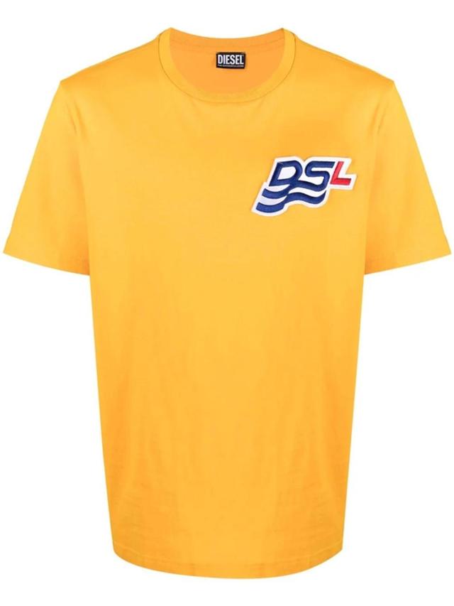 Logo-patch Short-sleeved T-shirt In Gelb Product Image