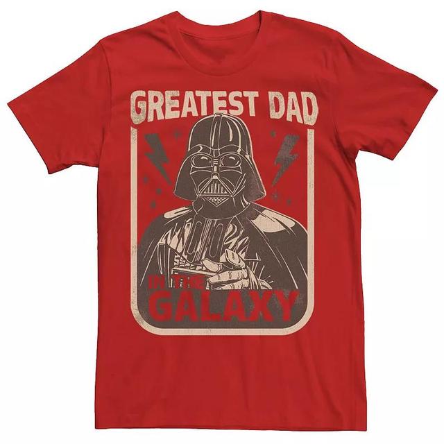 Mens Star Wars Darth Vader Greatest Dad In The Galaxy Poster Tee Product Image