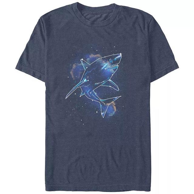 Mens Shark Galaxy Graphic Tee Grey Heather Product Image