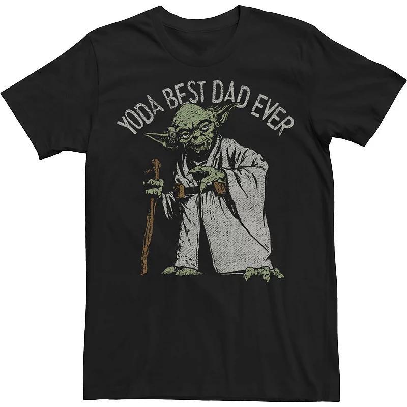 Mens Star Wars Yoda Best Dad Ever Tee Blue Product Image