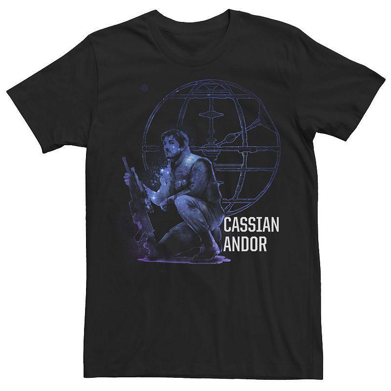 Mens Star Wars Rogue One Cassian Andor Galaxy Print Graphic Tee Product Image