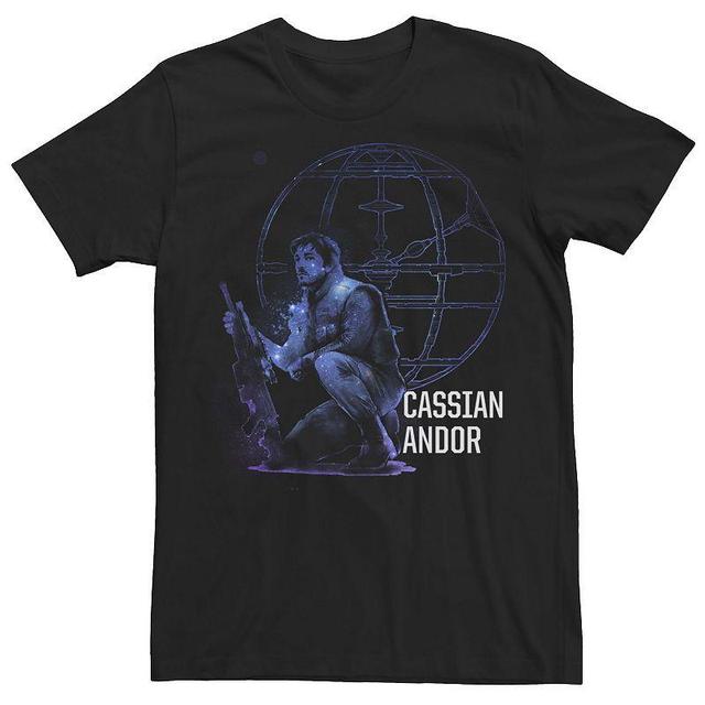 Mens Star Wars Rogue One Cassian Andor Galaxy Print Graphic Tee Product Image