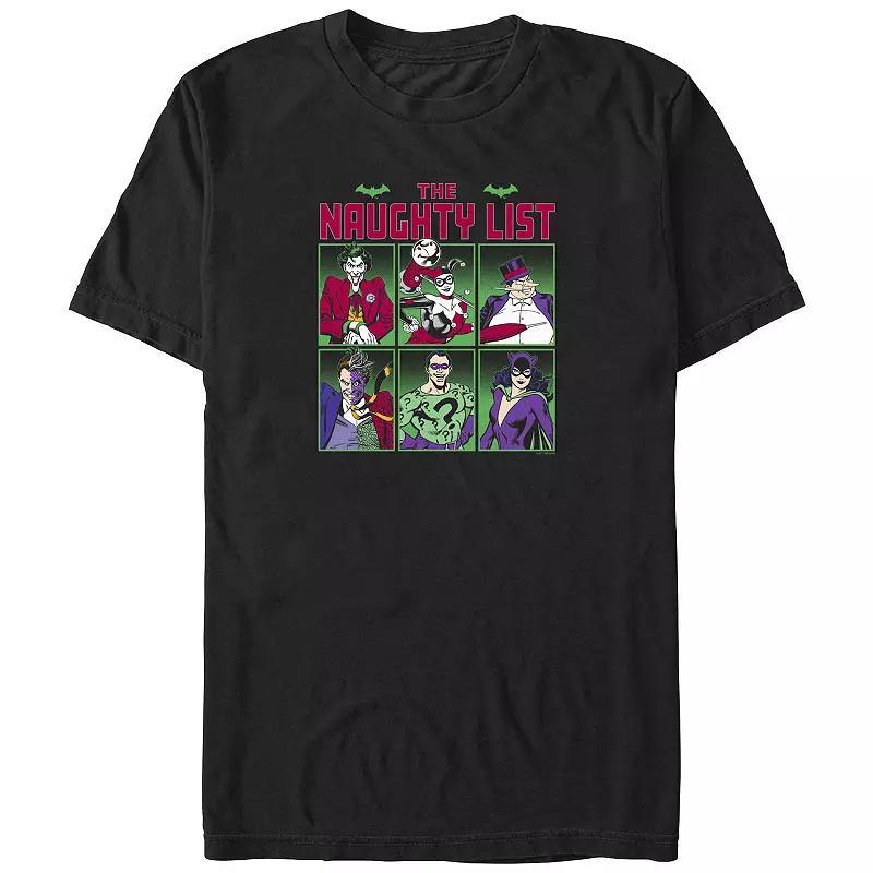 Big & Tall Batman Gotham Naughty List Graphic Tee, Mens Product Image