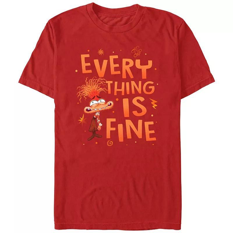 Disneys Inside Out 2 Anxiety Everything is Fine Mens Graphic Tee Product Image