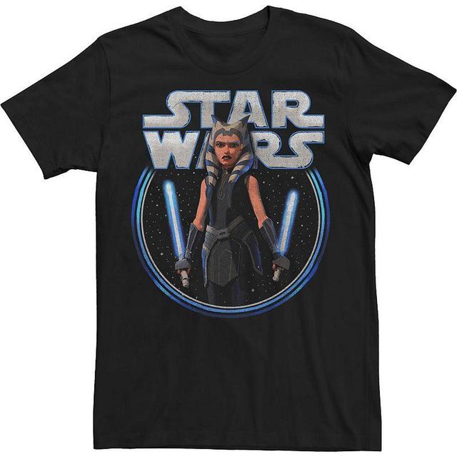 Mens Star Wars: The Clone Wars Ahsoka Dual Wield Portrait Tee Product Image