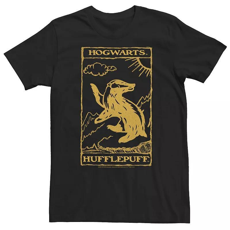 Big & Tall Harry Potter Hufflepuff Vintage Poster Tee, Mens Product Image