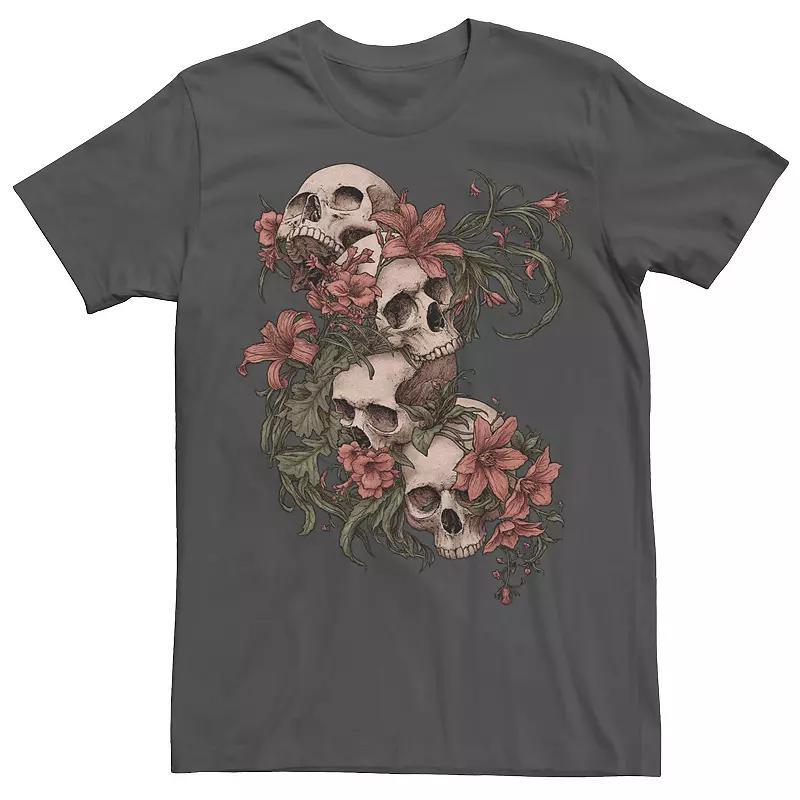 Mens Garden of Skulls Flowers Graphic Tee Product Image