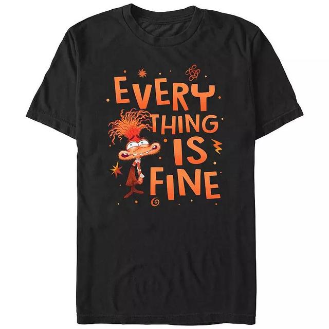 Disneys Inside Out 2 Anxiety Everything is Fine Mens Graphic Tee Product Image