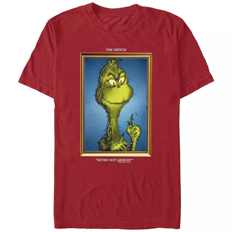 Big & Tall Dr. Seuss Grinch Portrait Never Not Grinchy Graphic Tee, Mens Product Image