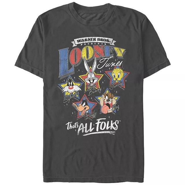 Mens Looney Tunes Hall Of Stars Graphic Tee Grey Product Image