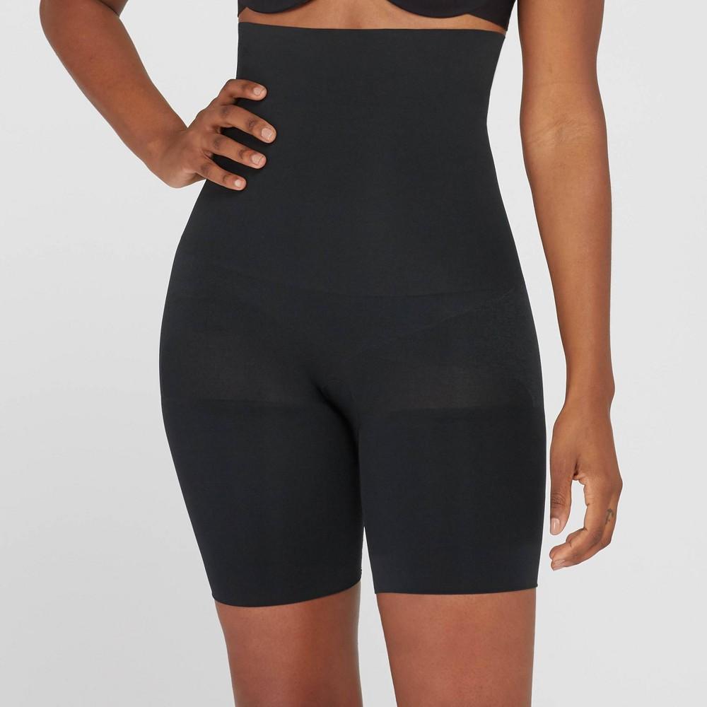 ASSETS by SPANX Womens Remarkable Results High-Waist Mid-Thigh Shaper - Black 3X Product Image