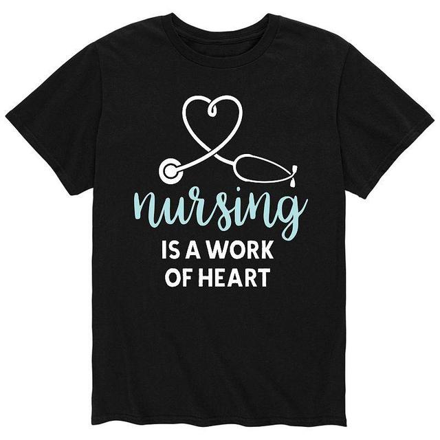 Mens Nurses Work Of Heart Tee Product Image