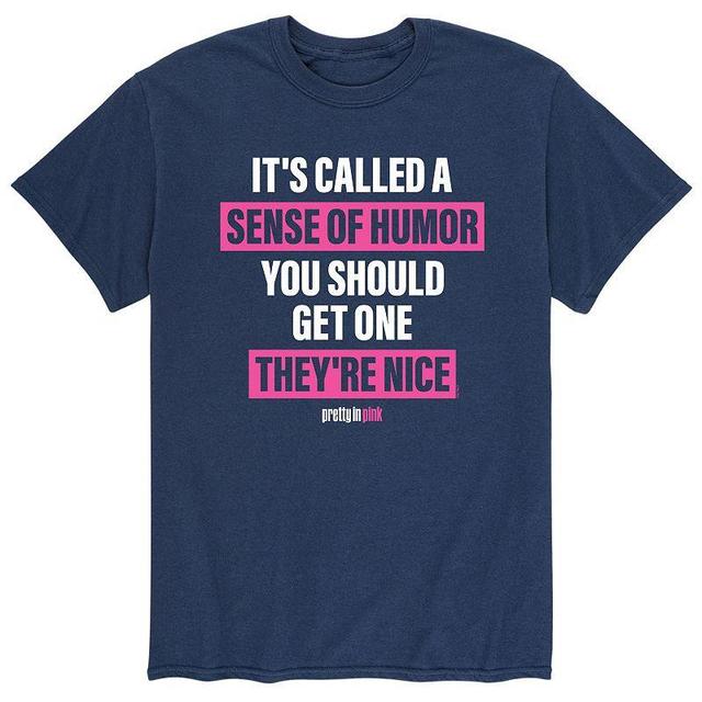 Mens Pretty In Pink Humor Tee Blue Product Image