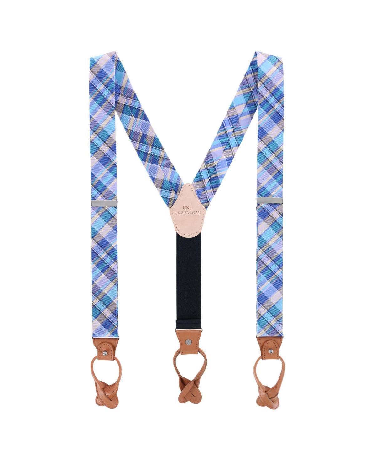 Trafalgar Sherwood Plaid Silk Suspenders Product Image