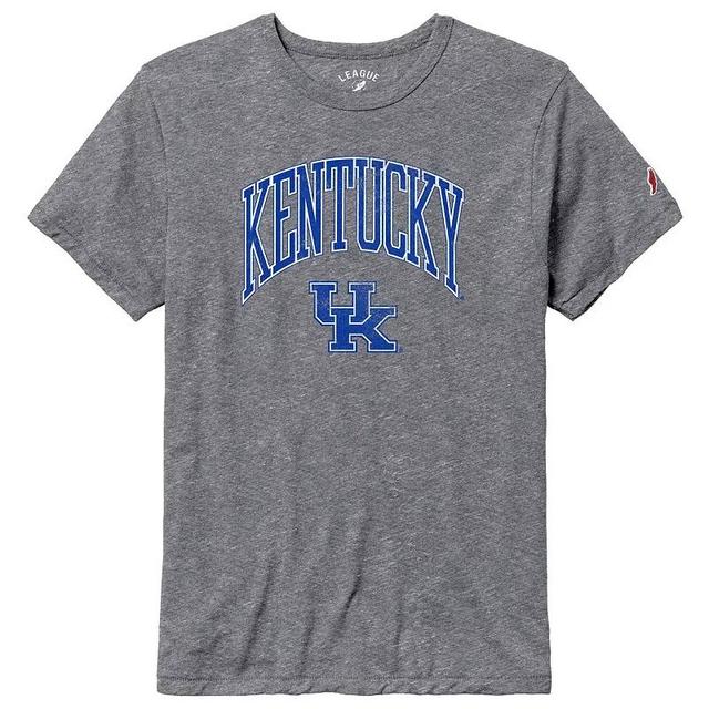 Mens League Collegiate Wear Heather Gray Kentucky Wildcats Tall Arch Victory Falls Tri-Blend T-Shirt Product Image