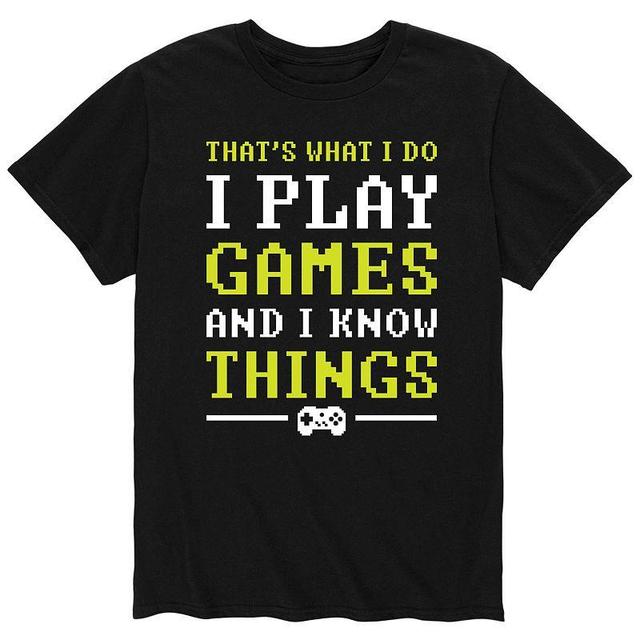 Mens Play Games And I Know Things Tee Product Image